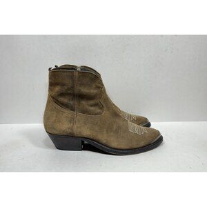 Golden Goose Young Cowboy Ankle Boots Side-Zip Block Heel Women’s Size 7 / 37